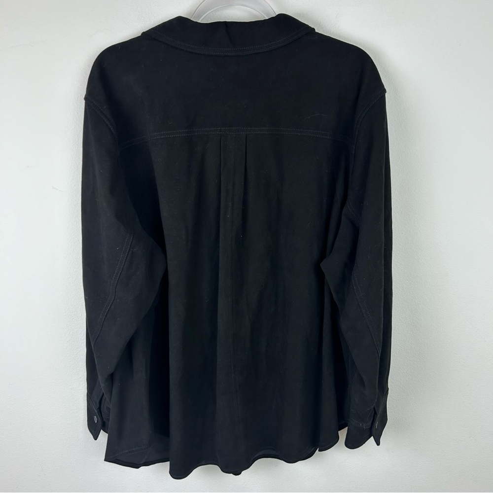 Universal Standard Suede Greenwich lamb suede black jacket size: M (18-20) - Picture 13 of 15